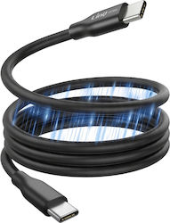 Linq USB Typ-C Kabel Zu USB-C 80W 1,2m Magnetisch Selbstaufrollbar Schwarzes Linq USB Typ-C Kabel Zu USB-C 80W 1,2m Magnetisch Selbstaufrollbar Schwarzes