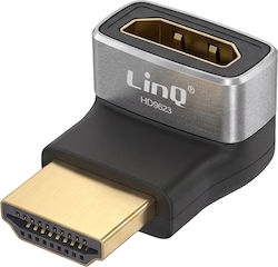 Linq Video Konverter HDMI Zu HDMI 90° Geknickt 8K Ultra HD Auflösung Graue Linq Video Konverter HDMI Zu HDMI 90° Geknickt 8K Ultra HD Auflösung Graue