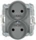 Karlik Doppelter Steckdose Gray