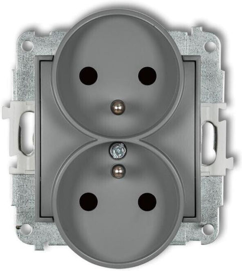 Karlik Doppelter Steckdose Gray