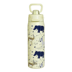 Ecolife Recycelbare Thermosflasche Rostfreier Stahl BPA-frei 650ml Wildlife mit Stroh Ecolife Recycelbare Thermosflasche Rostfreier Stahl BPA-frei 650ml Wildlife mit Stroh