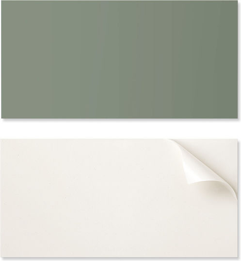 Set of Vinyl Tiles Kitchen or Bathroom Olive Decoration 10x40x20 Cm