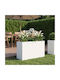 vidaXL Metallischer Weißer Blumentopf 80x30x40cm