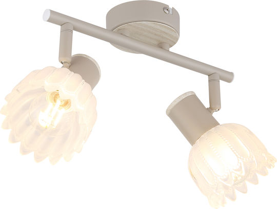 Globo Lighting Двойно Спот с Цокъл E14 в Бежов Цвят