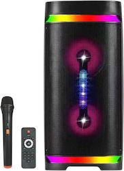 Kimiso Karaoke Lautsprecher mit Kabellosem Mikrofon und Lichteffekten QS-4252 260462 Schwarz