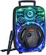 Kimiso Karaoke Speaker with Wired Microphone and Lighting Effects QS-880 260424 Black