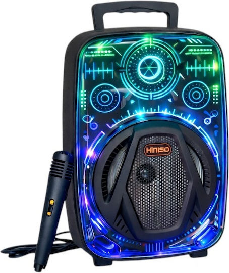 Kimiso Karaoke Speaker with Wired Microphone and Lighting Effects QS-880 260424 Black