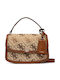 Latte Logo Set Damen Handtasche Klappe Tabac