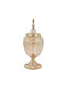 Keskor Glass Sweet Jar with Lid 15x15x37cm Gold