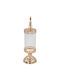 Keskor Glass Sweet Jar with Lid 12.5x12.5x40cm Gold