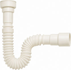 kcherouvim Kunststoff Siphon Flexibel mit Ausgang 40mm Weiß kcherouvim Kunststoff Siphon Flexibel mit Ausgang 40mm Weiß