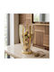 Keskor Decorative Vase Glass Gold Y27cm