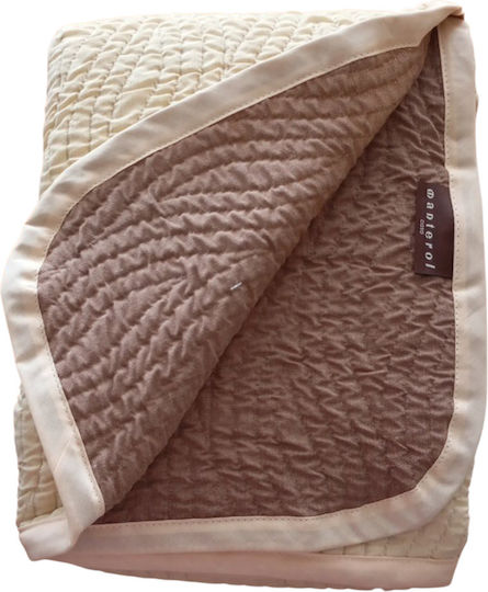 Manterol Casa Coverlet Semi-Double Beige/Ecru 185x270cm