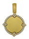 Savvas Design Hängender Talisman mit Steinen aus 9K Gold mit Zirkon