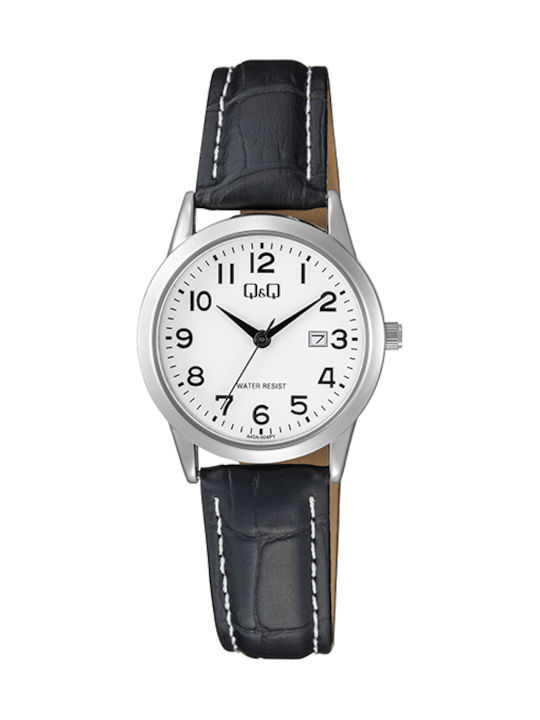 Q&Q Часовник На Батерия С Кожена Каишка Q&Q Часовник На Батерия С Кожена Каишка