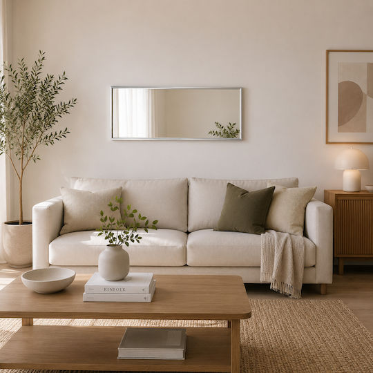 MRShome MRS4601007 Καθρέπτης Ολόσωμος Ορθογώνιος Ασημί 120x50cm