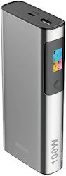123accu Power Bank 20000mAh 100W cu Port USB-A și Port USB-C Power Delivery Argintiu 123accu Power Bank 20000mAh 100W cu Port USB-A și Port USB-C Power Delivery Argintiu