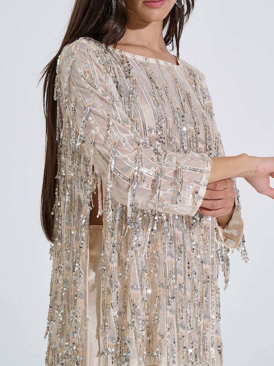 Women's Blouse with 3/4 Sleeve Silver