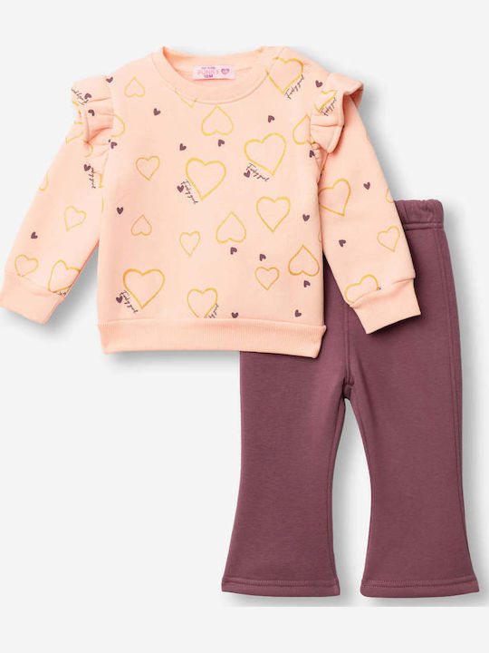 Kids Sweatpants Set Pink