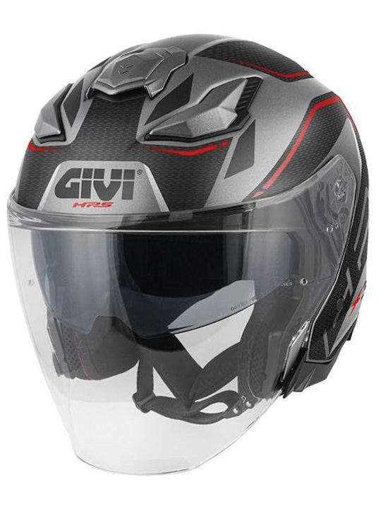 Givi X31 Schwarz/Dunkel Titan/Rot Glanz Motorra...