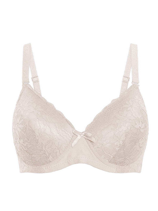 Celestino Women’s Solid Lace Beige Bra
