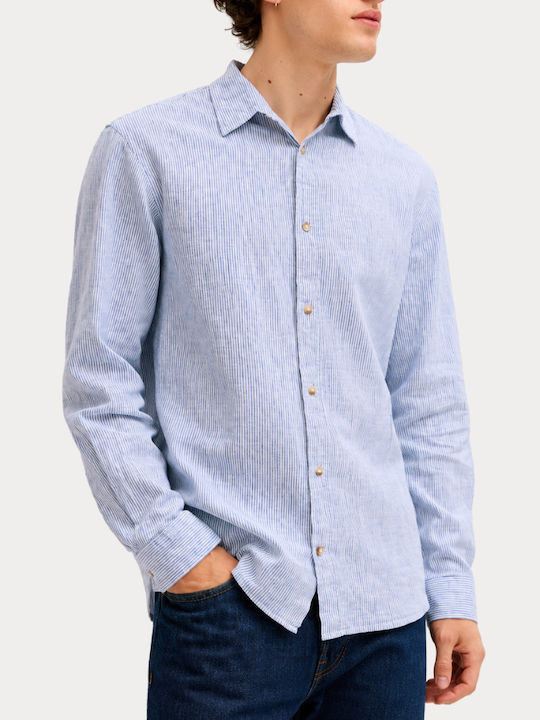 Jack & Jones Μακρυμάνικo Λινό Πουκάμισο σε Κανο...