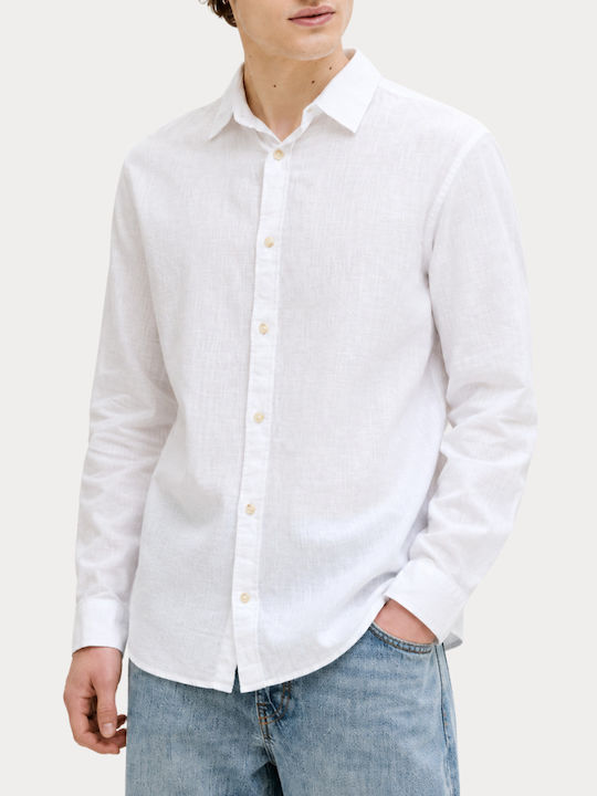 Jack & Jones Μακρυμάνικo Λινό Πουκάμισο σε Κανο...