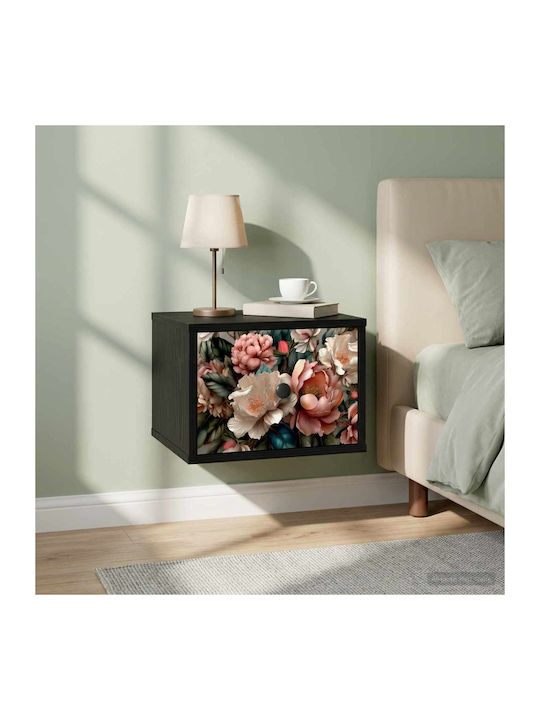 Nachttisch Holz Schwarz 36x33x25cm