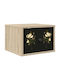 Nachttisch Holz Beige 36x33x25cm