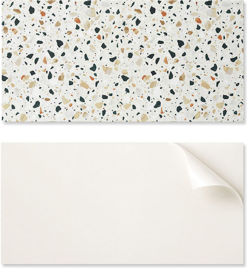 PVC Tile Set Self Adhesive Bedroom Stone Pattern Background 10x40x20 cm