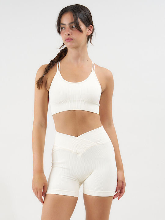 Admiral Women's Athletic Sports Bra Beige