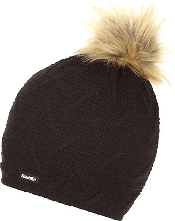 Lux Beanie Damen Strickmütze in Schwarz