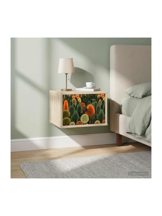 Нощно Шкафче Дървено Бежово 36x33x25см