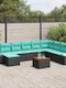Garden & Outdoor Furniture Sets Living Room Set 9 Pieces Turquoise with Pillows