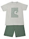 Dreams by Joyce Wavy Trip Summer Men's Pyjamas Grey