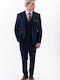 Men's Suit with Vest Blue