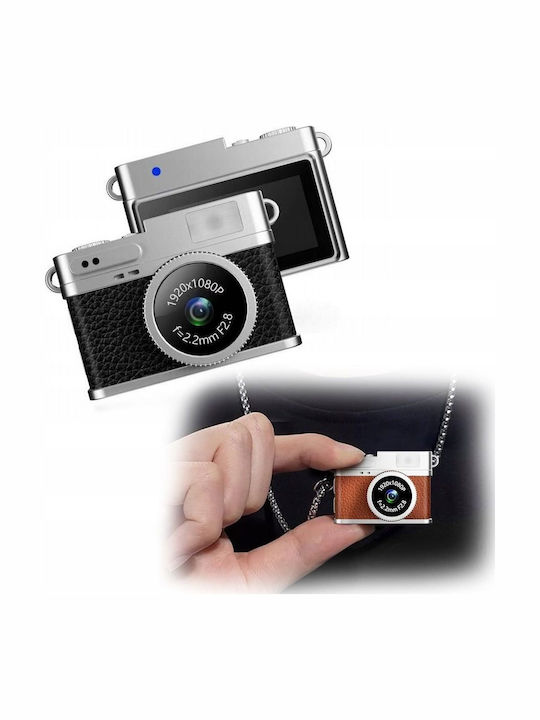 Mini Digital Camera Xrec X4 2mp 1080p Lcd 0.96 Pendant Keychain Charm X4 Black