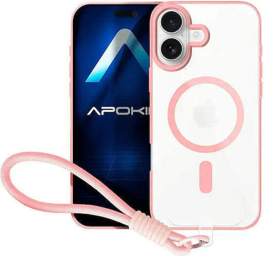 Apokin Back Cover Σιλικόνης με Λουράκι Διάφανο (iPhone 16)