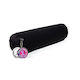 Mini Yoga Bolster Round Pillow Kids Yoga Black Organic Cotton 40x12cm