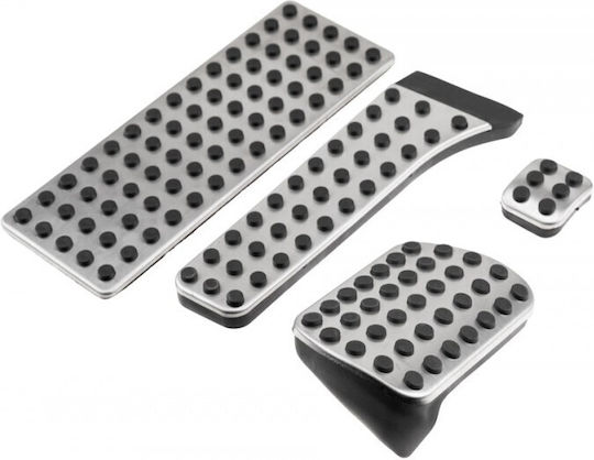 NTY Set De Pedale Auto Universal Argintii 3 Bucăți