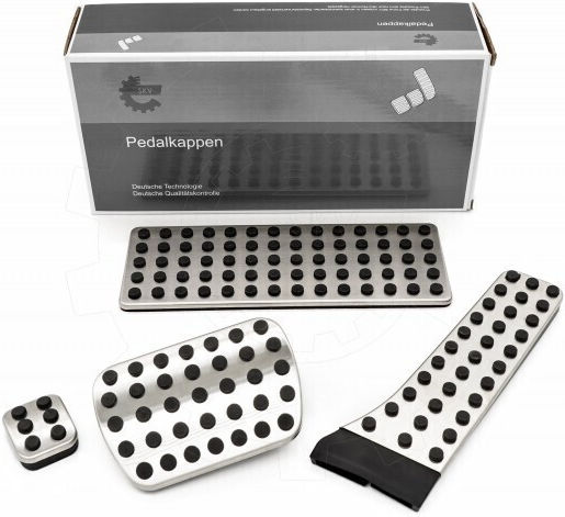 SKV Set De Pedale Auto Universal Argintii 4 Bucăți