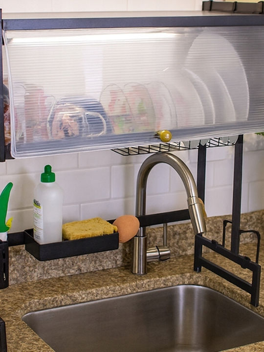 Verk Group Отцедник за мивка от inox Черен 63x24x28cm