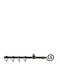 Extendable Metallic Curtain Pole Rimini Single Φ9mm 60-120cm Bronze