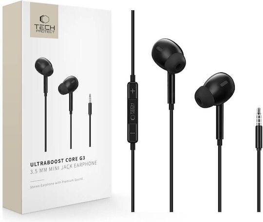 Tech-Protect UltraBoost Core G3 In-ear Handsfree Ακουστικά με Βύσμα 3.5mm Μαύρο