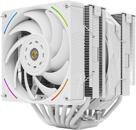 Thermalright Royal Pretor 130 Ultra Процесорен охладител с двоен вентилатор за Socket AM4/AM5/1200/115x/1700 с ARGB осветление Бял