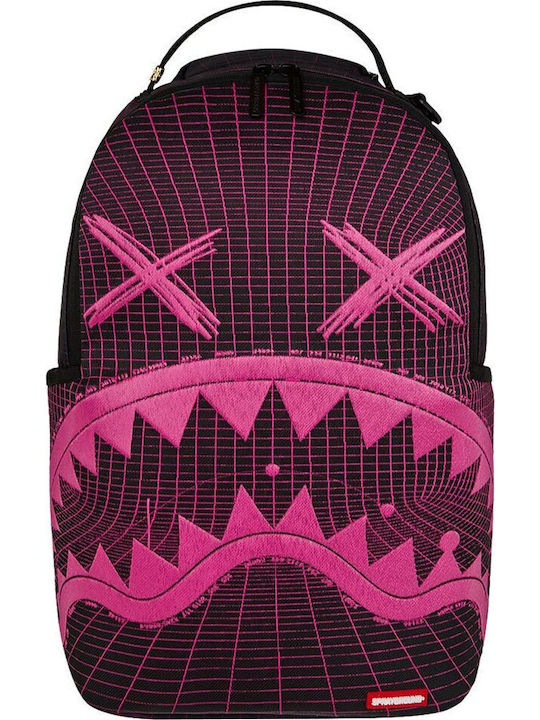 Sprayground School Backpack Junior High-High School with Water Bottle Holder Fiber Optics Party Shark 29 x 15 x 45cm