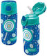 Graffiti Stainless Steel Kids Water Bottle Thermos with Straw Multicolour 450ml