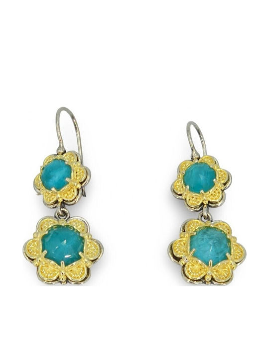 Silver Gold Plated Earrings Silver Gold Plated Earrings