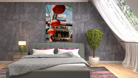 Painting Red Lanterns In City Red Lanterns In The City 100x150