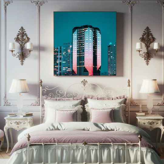 Painting Illuminated City Skyscraper 110x110